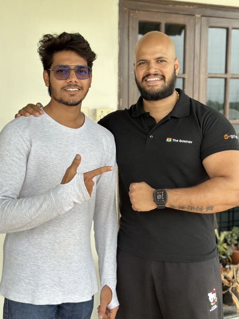 Abdul Wahab with fitness creator The Gowrav